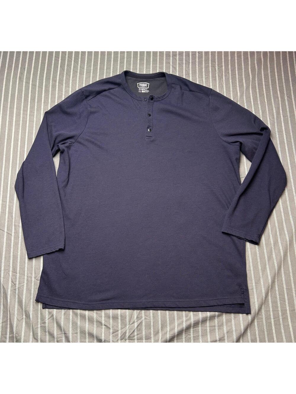 The Foundry Big & Tall Supply Co. navy blue long-sleeve Men's 2XLT